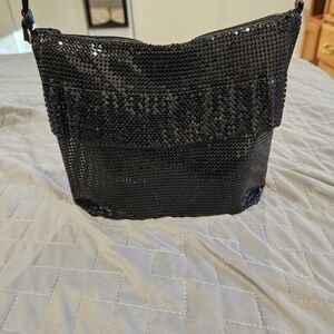 Whiting & Davis Black Mesh Evening Bag Handbag Clutch Purse
